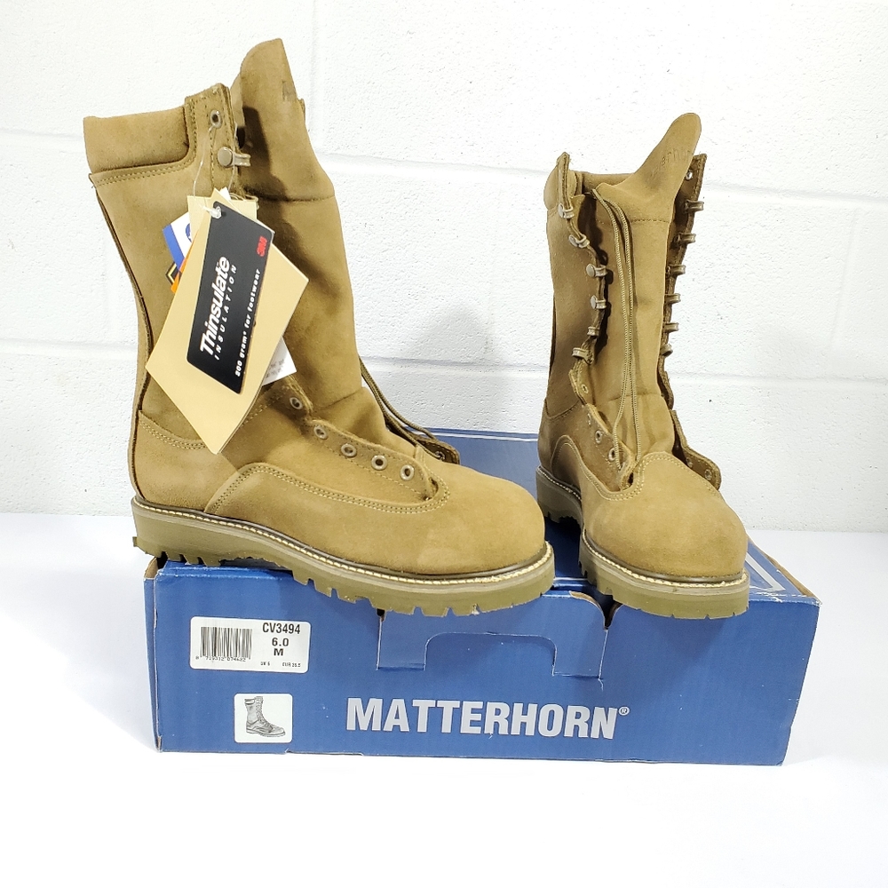 MEN’S CORCORAN/MATTERHORNE GORETEX CV3494 INSULATED 10” Tan BOOTS Size 6 M USA.